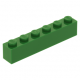 LEGO kocka 1x6, zöld (3009)
